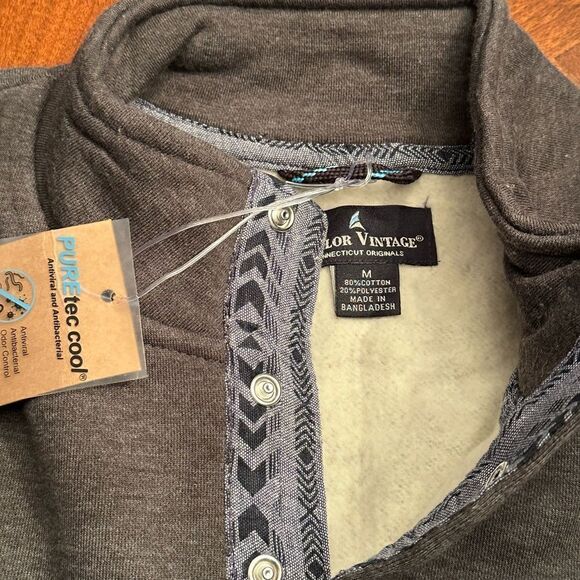 Tailor Vintage faux shearling neck button front jacket size M, NWT - Picture 9 of 9